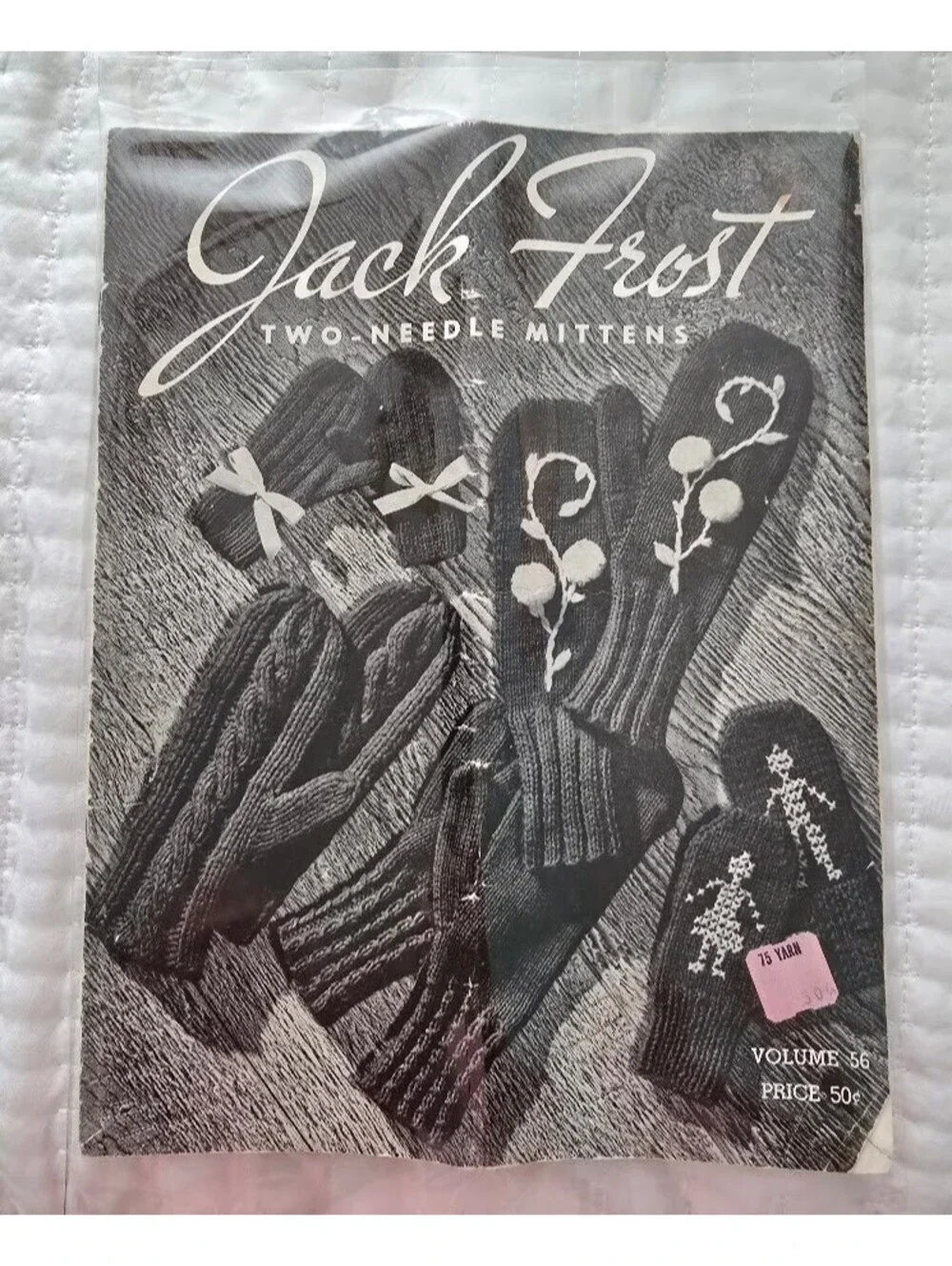 50s Vintage Jack Frost Two-Needle Mittens, Volume 56